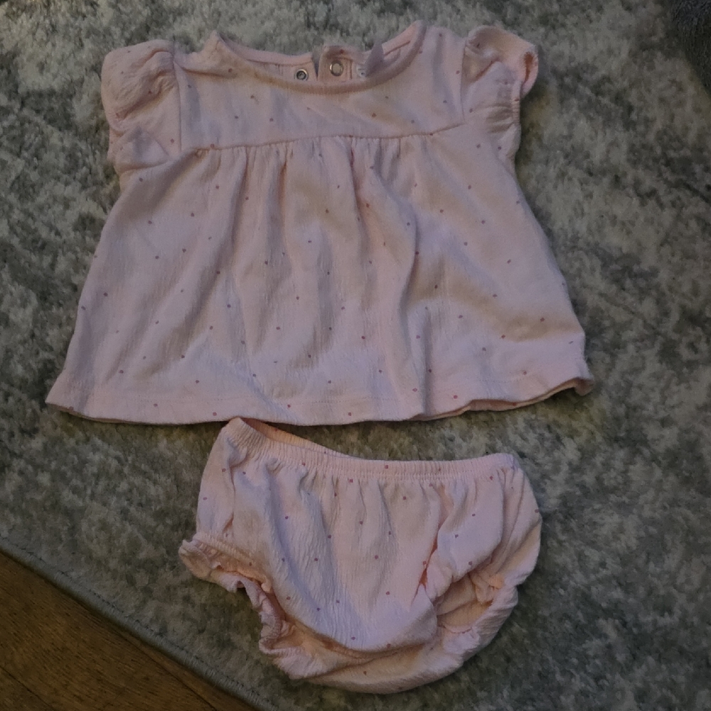 Carter's Pink Polka Dot Diaper Cover Set